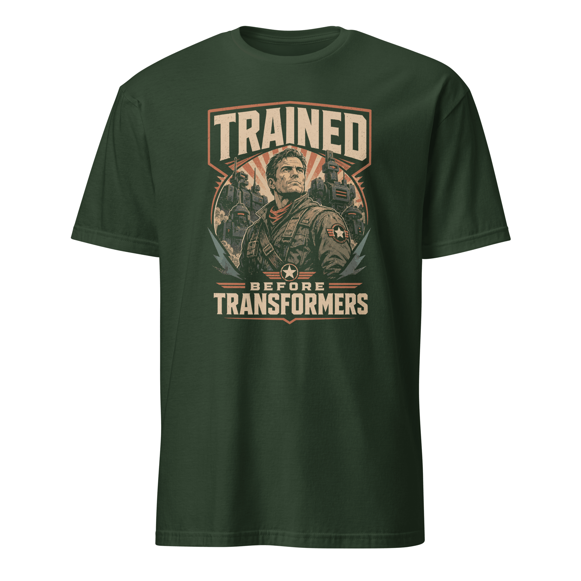 Trained Before Transformers ai automation deadpan - Developer T-shirt - techmerch.io