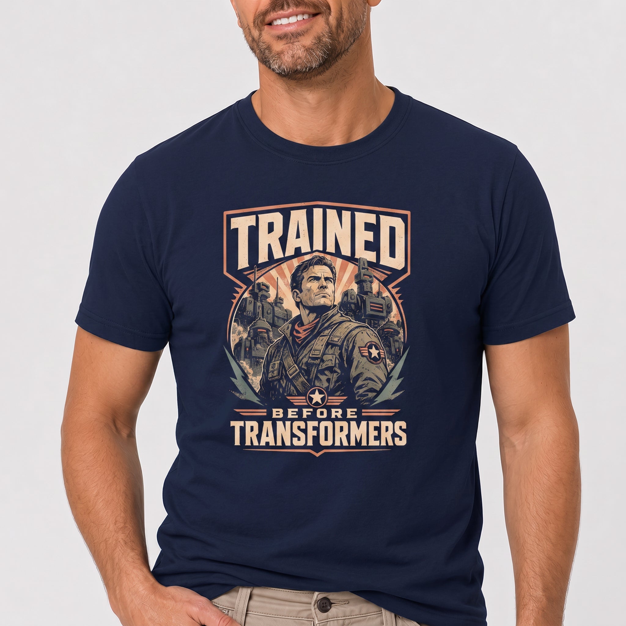 Trained Before Transformers ai automation deadpan - Developer T-shirt - techmerch.io