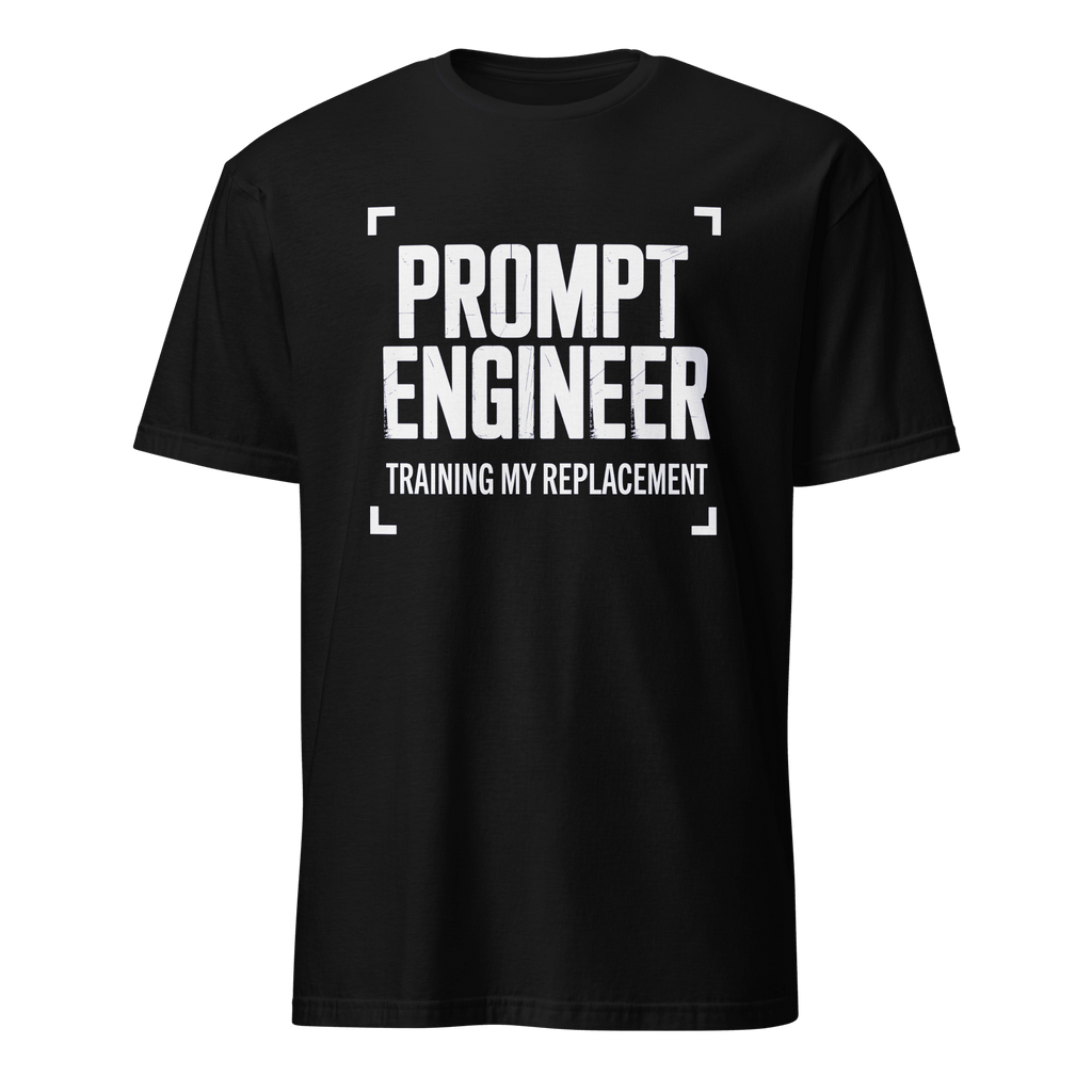 Training My LLM ai full - search prompt engineer training my replacement statement - Developer T-shirt - techmerch.io