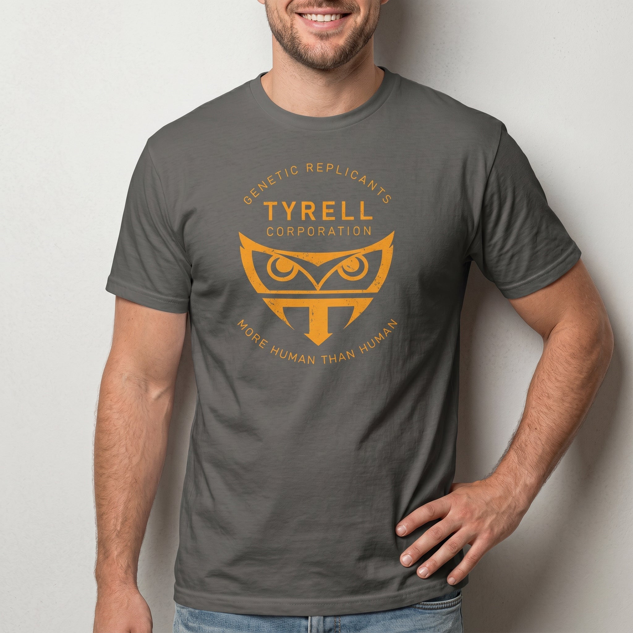 Tyrell More Than Human ai minimalist satire - Developer T-shirt - techmerch.io