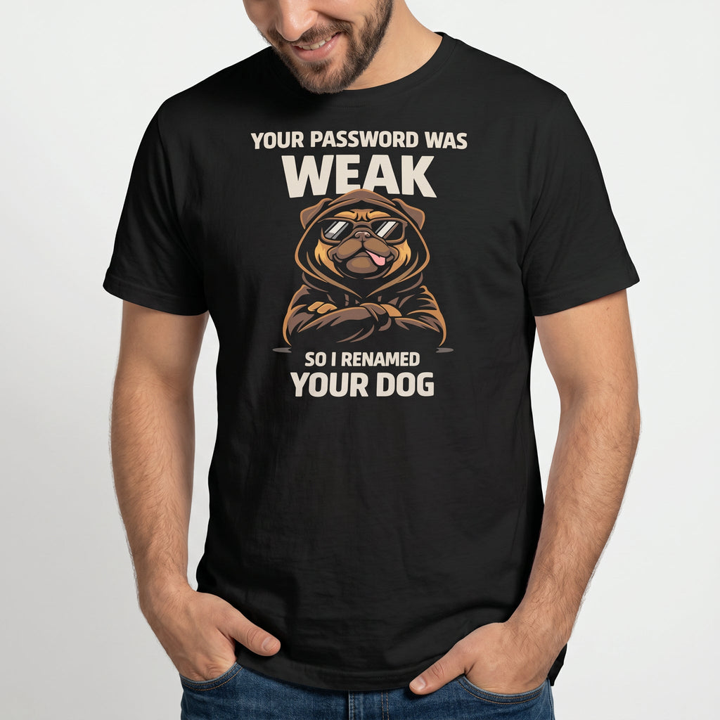 Weak Pass Rename Dog cartoon full - search your password was weak so i renamed your dog hot - Developer T-shirt - techmerch.io