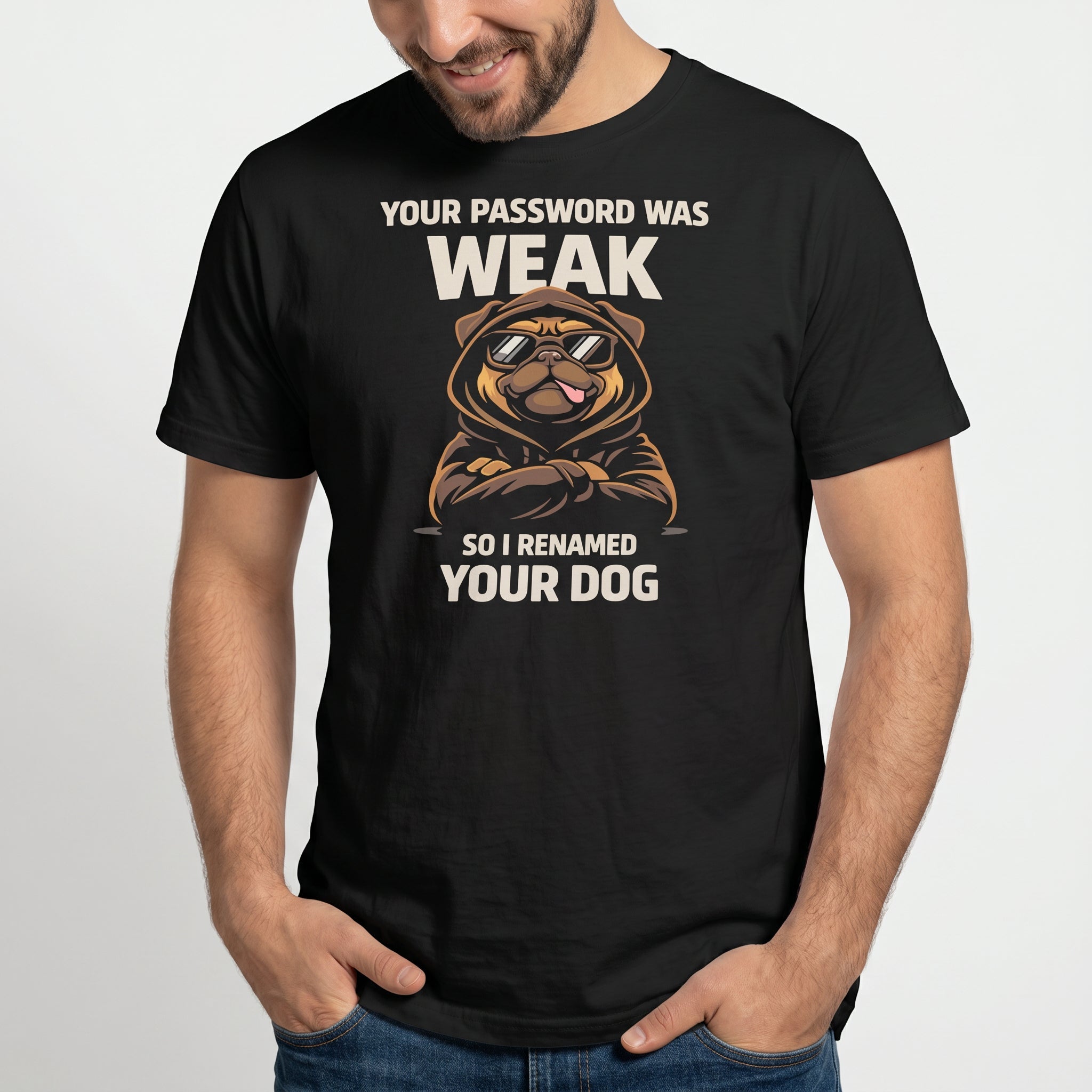 Weak Pass Rename Dog cartoon full - search your password was weak so i renamed your dog hot - Developer T-shirt - techmerch.io