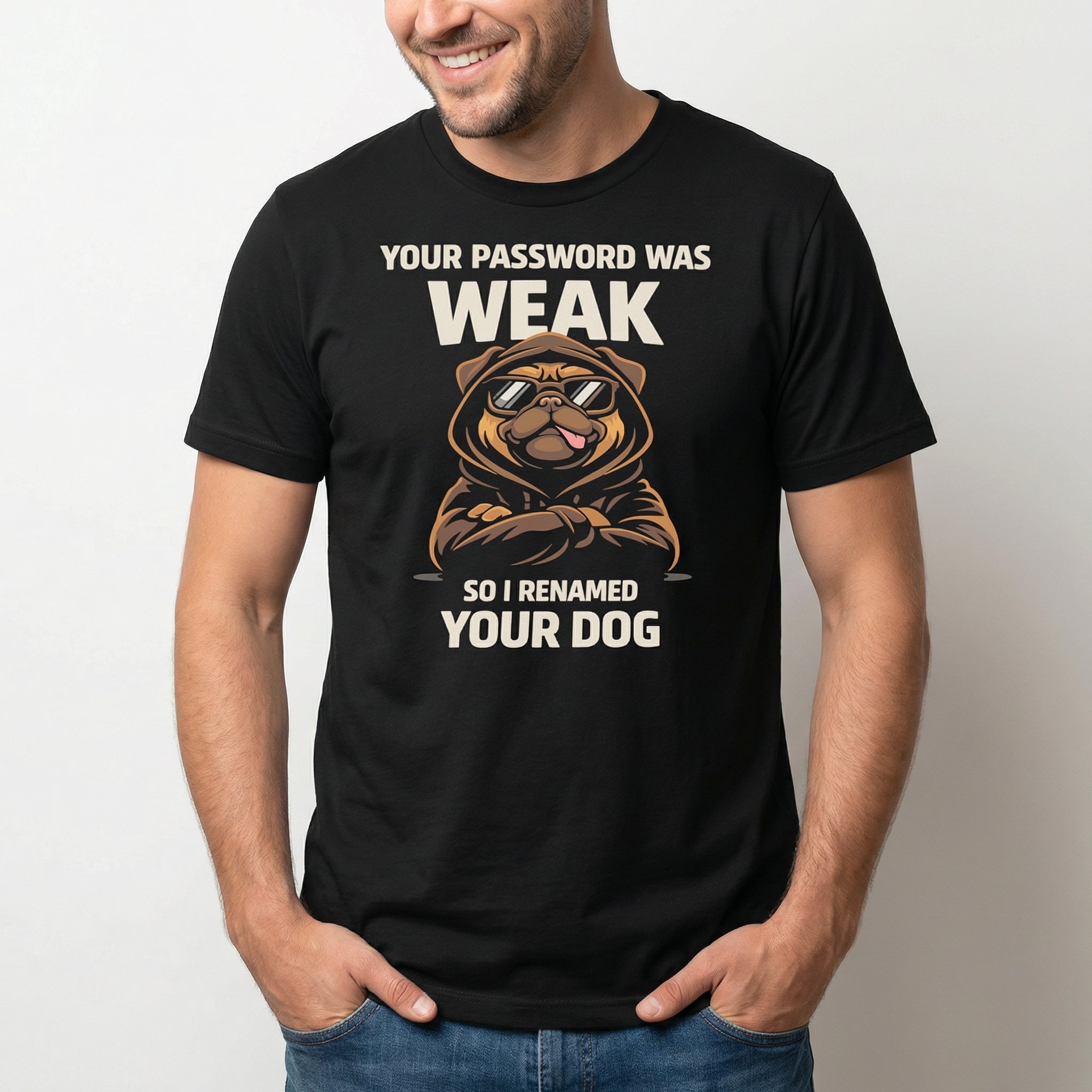 Weak Pass Rename Dog cartoon full - search your password was weak so i renamed your dog hot - Developer T-shirt - techmerch.io