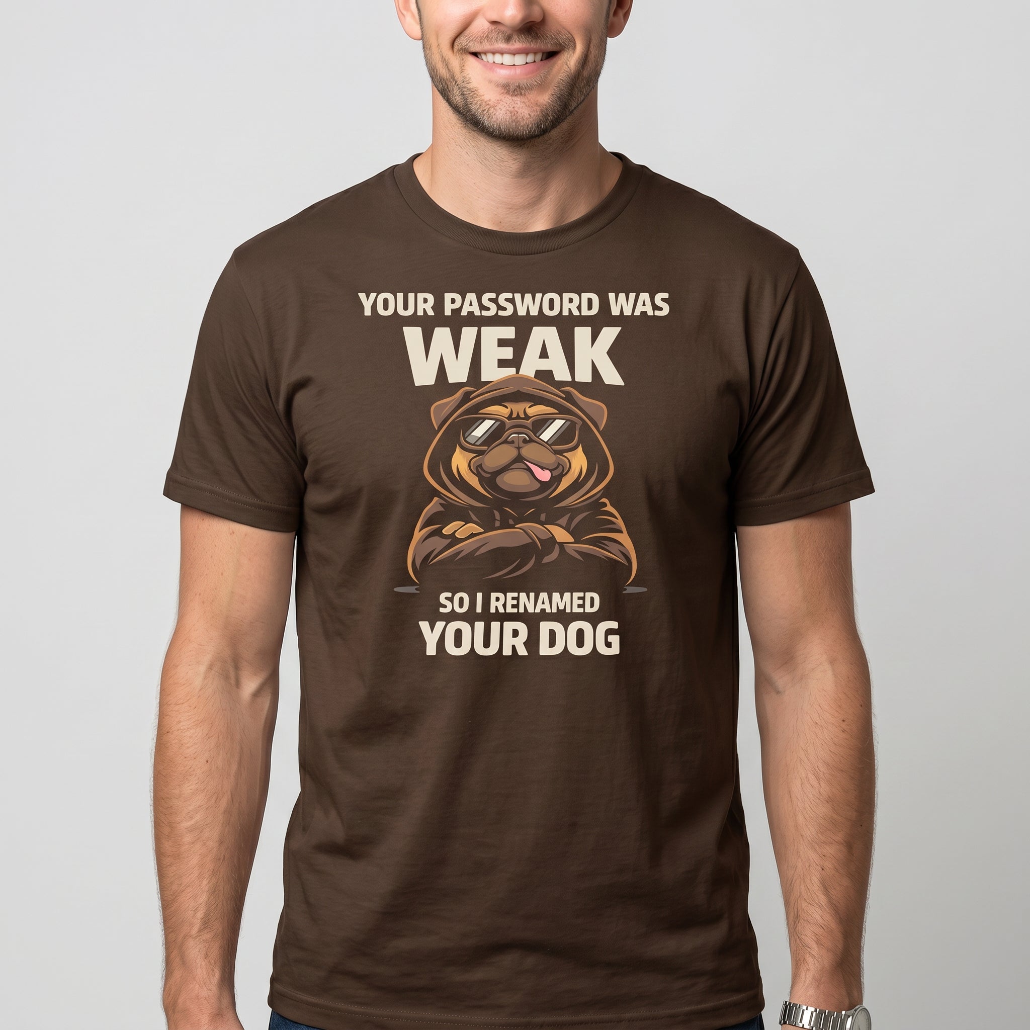 Weak Pass Rename Dog cartoon full - search your password was weak so i renamed your dog hot - Developer T-shirt - techmerch.io
