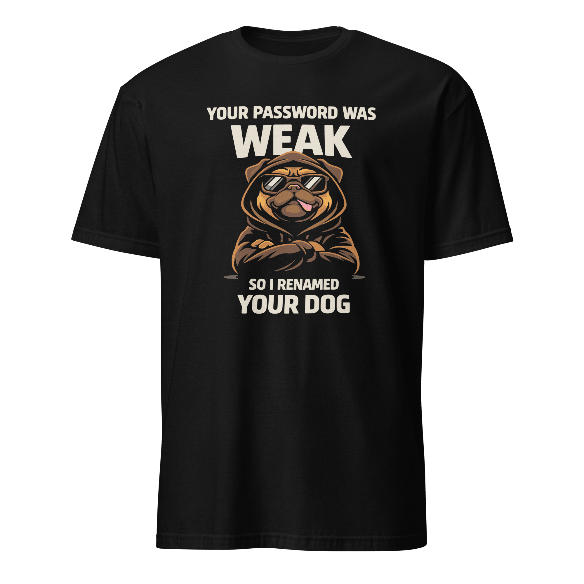 Weak Pass Rename Dog cartoon full-search your password was weak so i renamed your dog hot - Developer T-shirt - techmerch.io