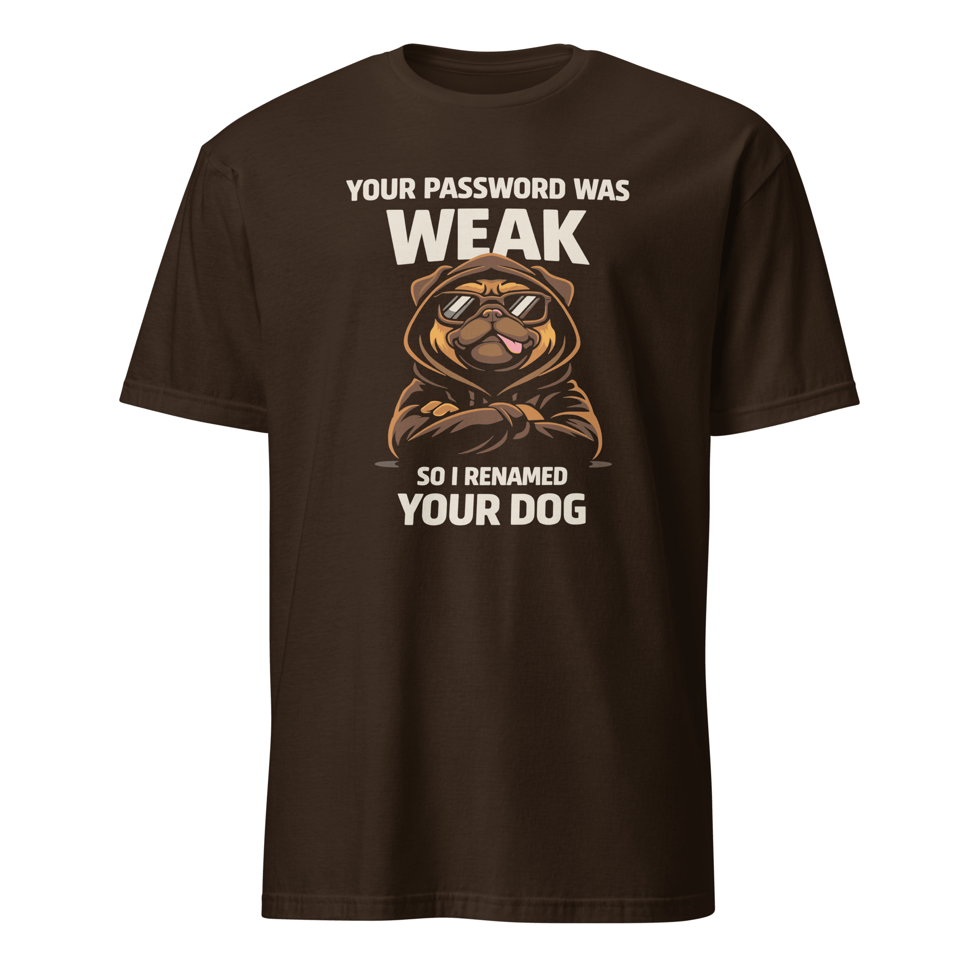 Weak Pass Rename Dog cartoon full-search your password was weak so i renamed your dog hot - Developer T-shirt - techmerch.io