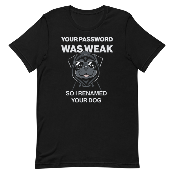 Weak Pass Rename Dog cartoon clever developer - Developer T-shirt - techmerch.io