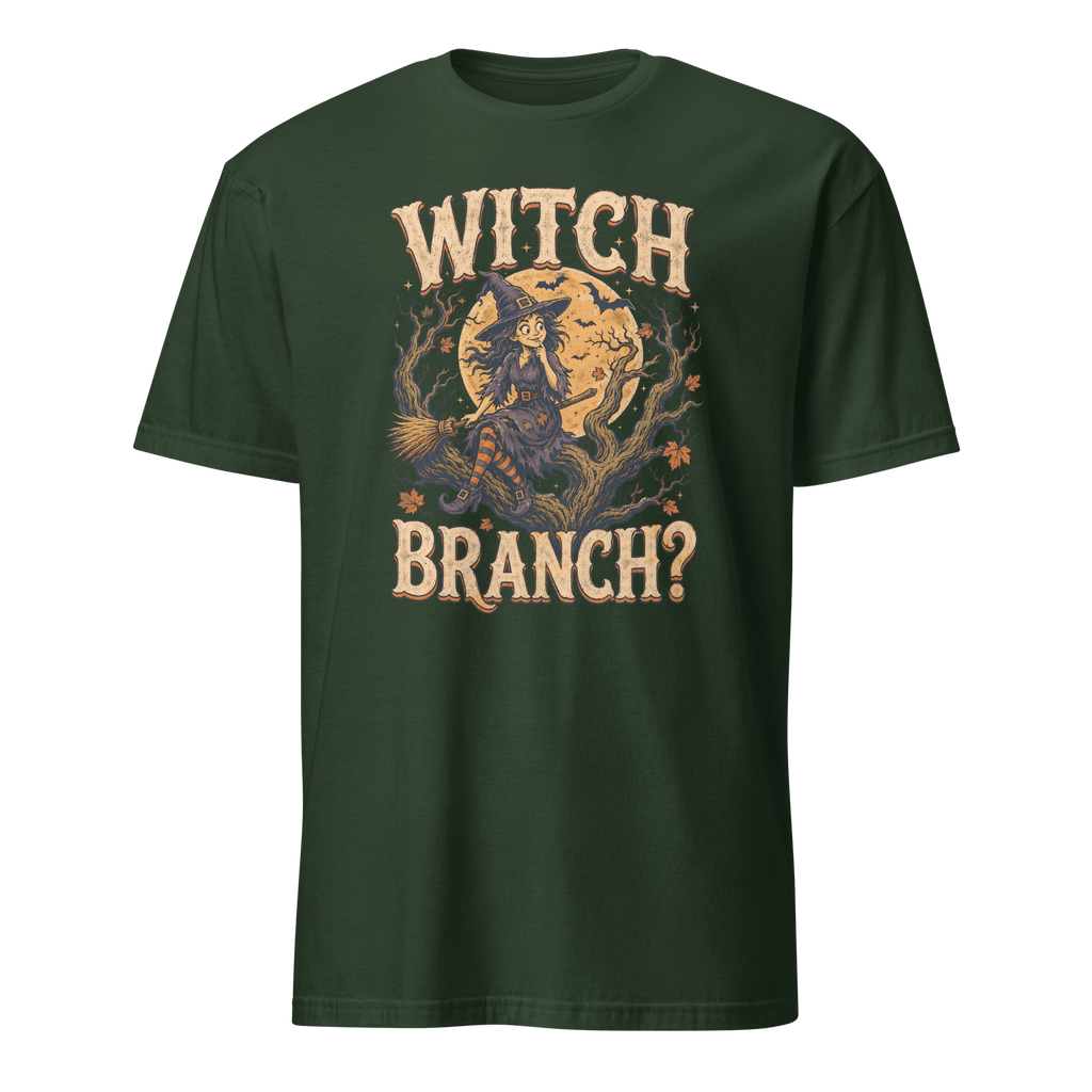 Witch Branch? cartoon deadpan full-search Witch Branch - Developer T-shirt - techmerch.io
