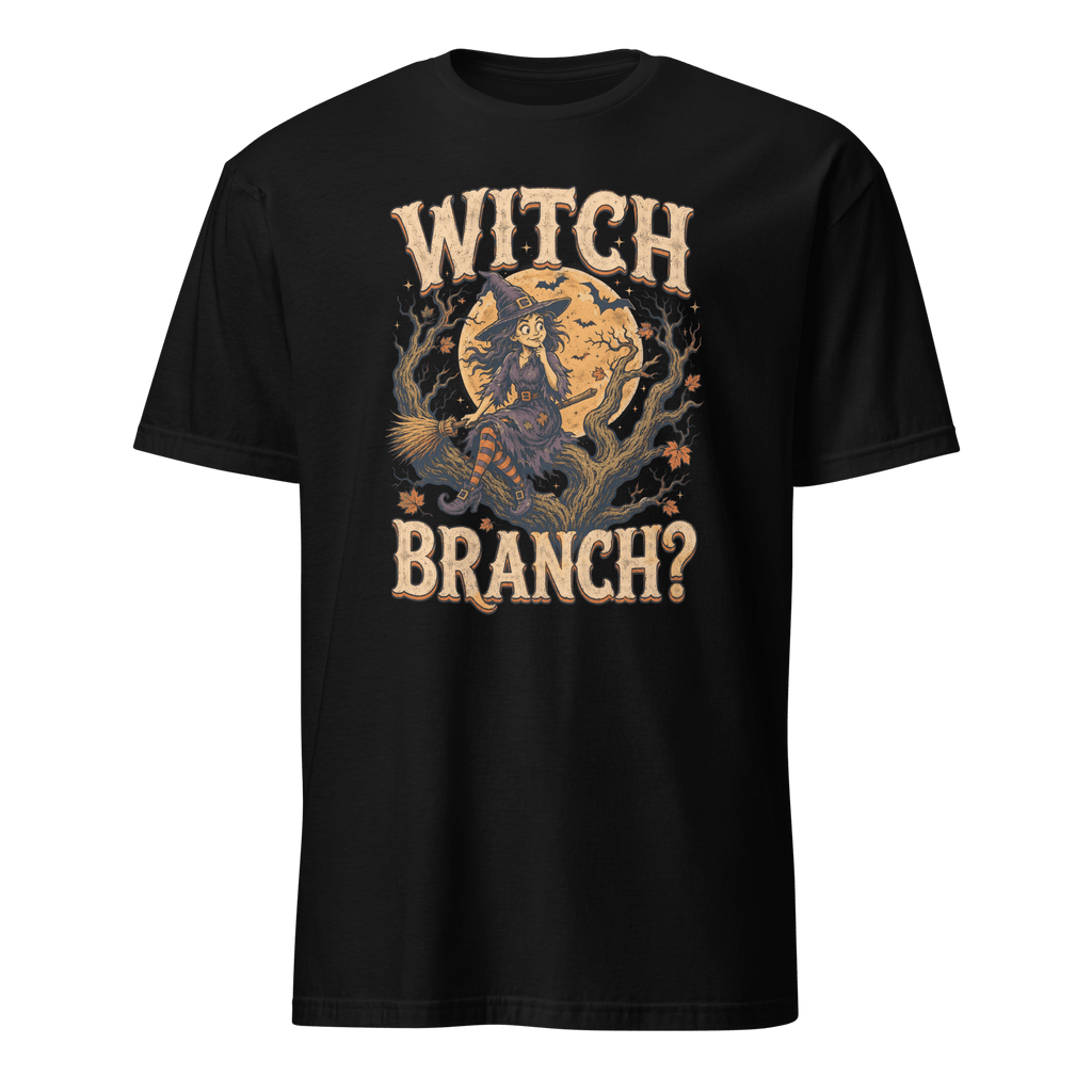 Witch Branch? cartoon deadpan full-search Witch Branch - Developer T-shirt - techmerch.io