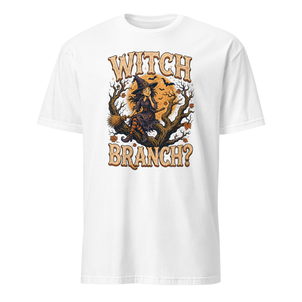 Witch Branch? cartoon deadpan full-search Witch Branch - Developer T-shirt - techmerch.io