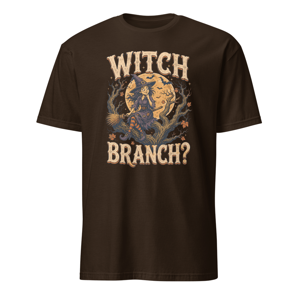 Witch Branch? cartoon deadpan full-search Witch Branch - Developer T-shirt - techmerch.io
