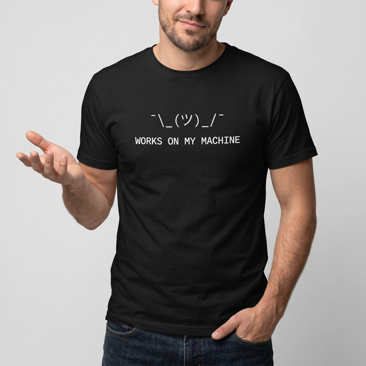Works On My Machine deployment full - search works on my machine shrug hot - Developer T-shirt - techmerch.io