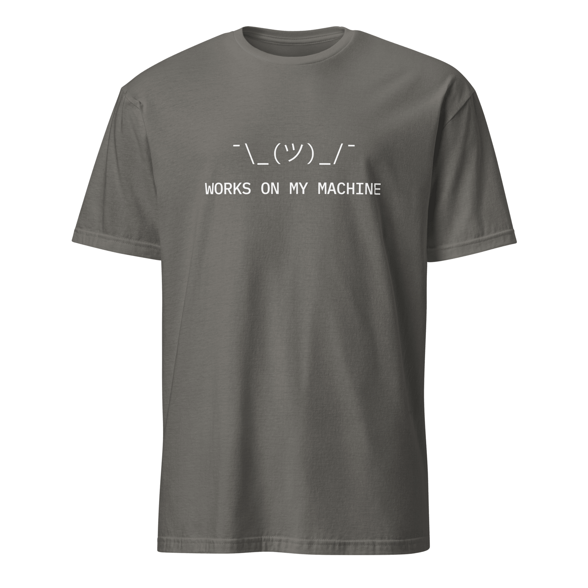Works On My Machine Shrug - Developer T-Shirt | Techmerch