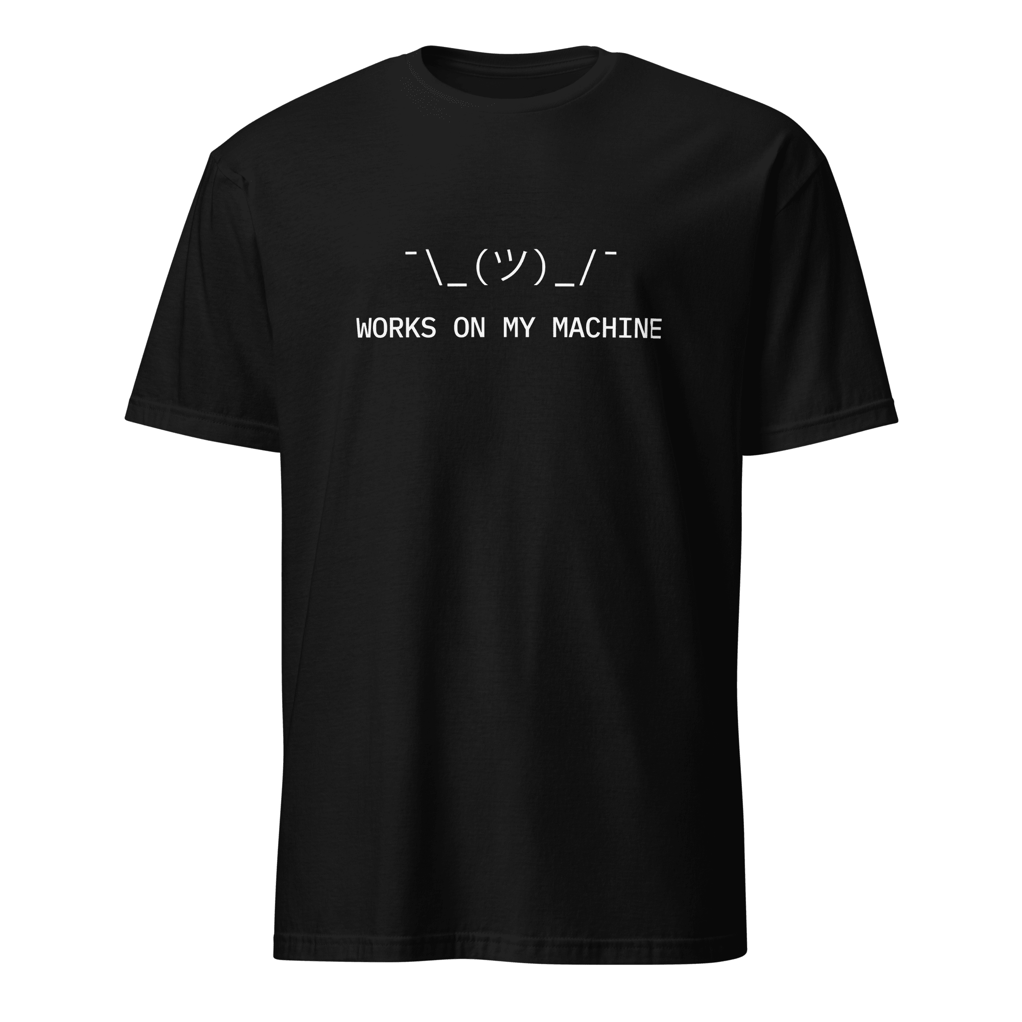 Works On My Machine deployment full - search works on my machine shrug hot - Developer T-shirt - techmerch.io