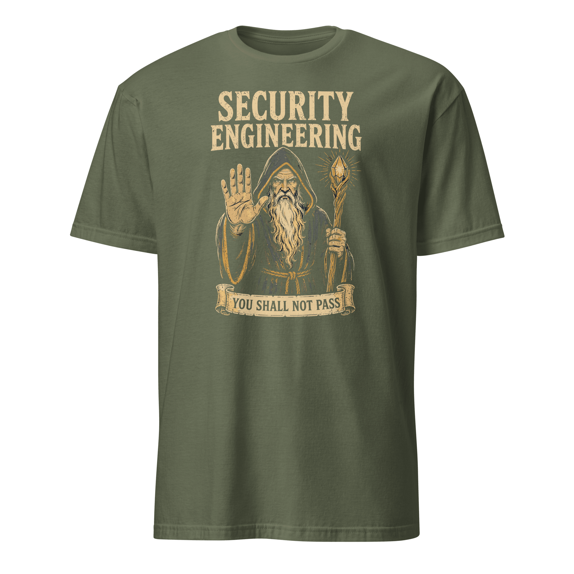 You Shall Not Pass satire security statement - Developer T-shirt - techmerch.io